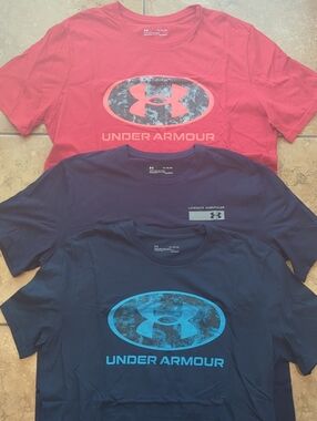 Under Armour Men's Red & Navy Logo Short-Sleeve Tees - 3-Pack